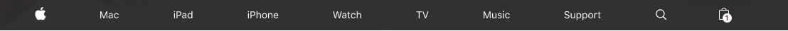 Apple website sitemap example