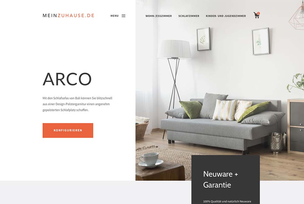 Website Design for Furniture Storefront
