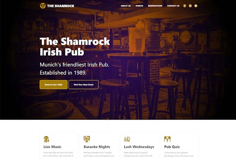 Irish Pub Website