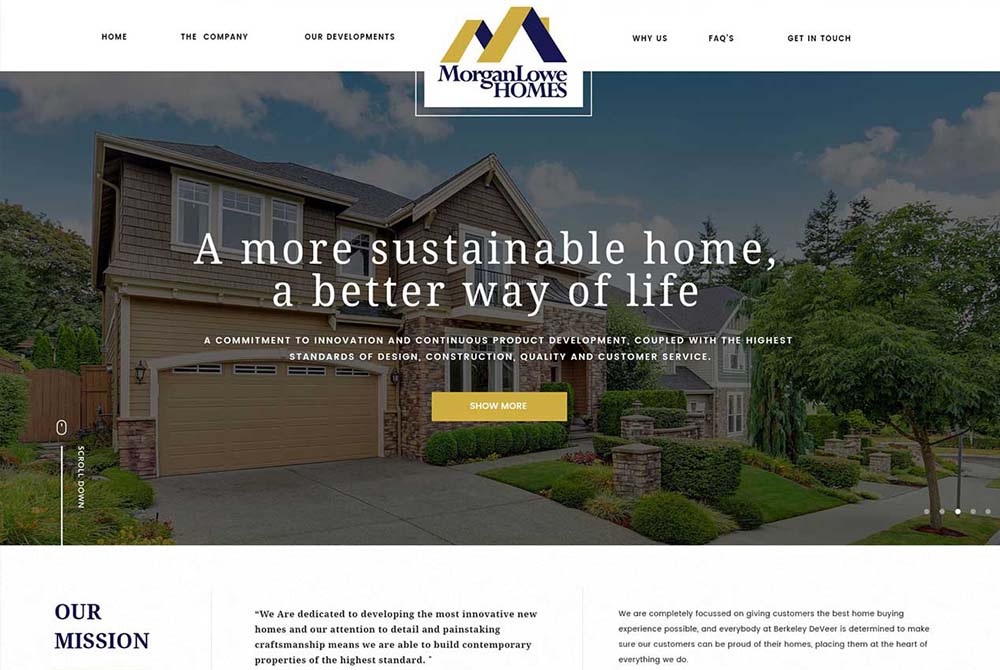 Web Design for MorganLowe Homes
