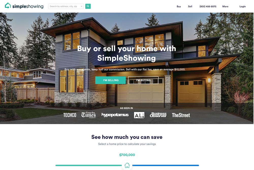 Website Design for SimpleShowing Real Estate